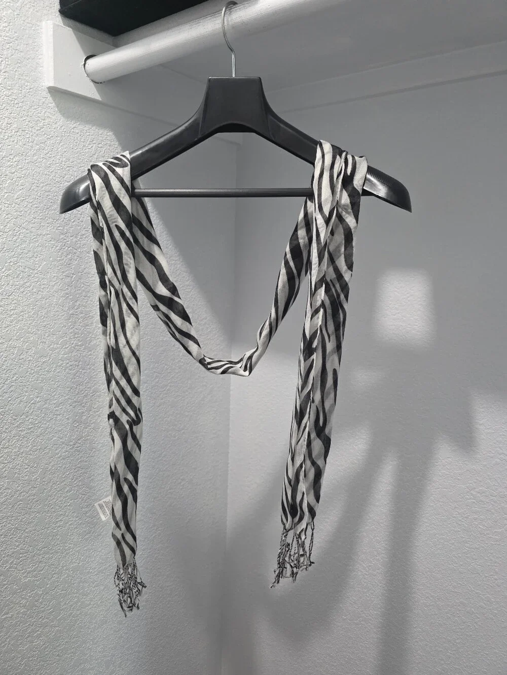 Black And White Zebra Stripe Scarf